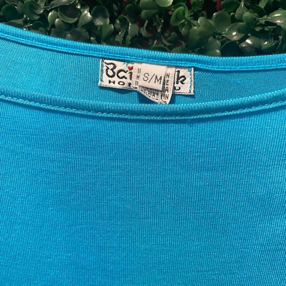 BRAND NEW IN TAGS BAIK BAIK TURQUOISE DRESS WITH CROCHET TRIM SZ S/M - Picture 3 of 3